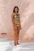 Brazil Bottom / Emerald Green Maxi Flowers - Ivory